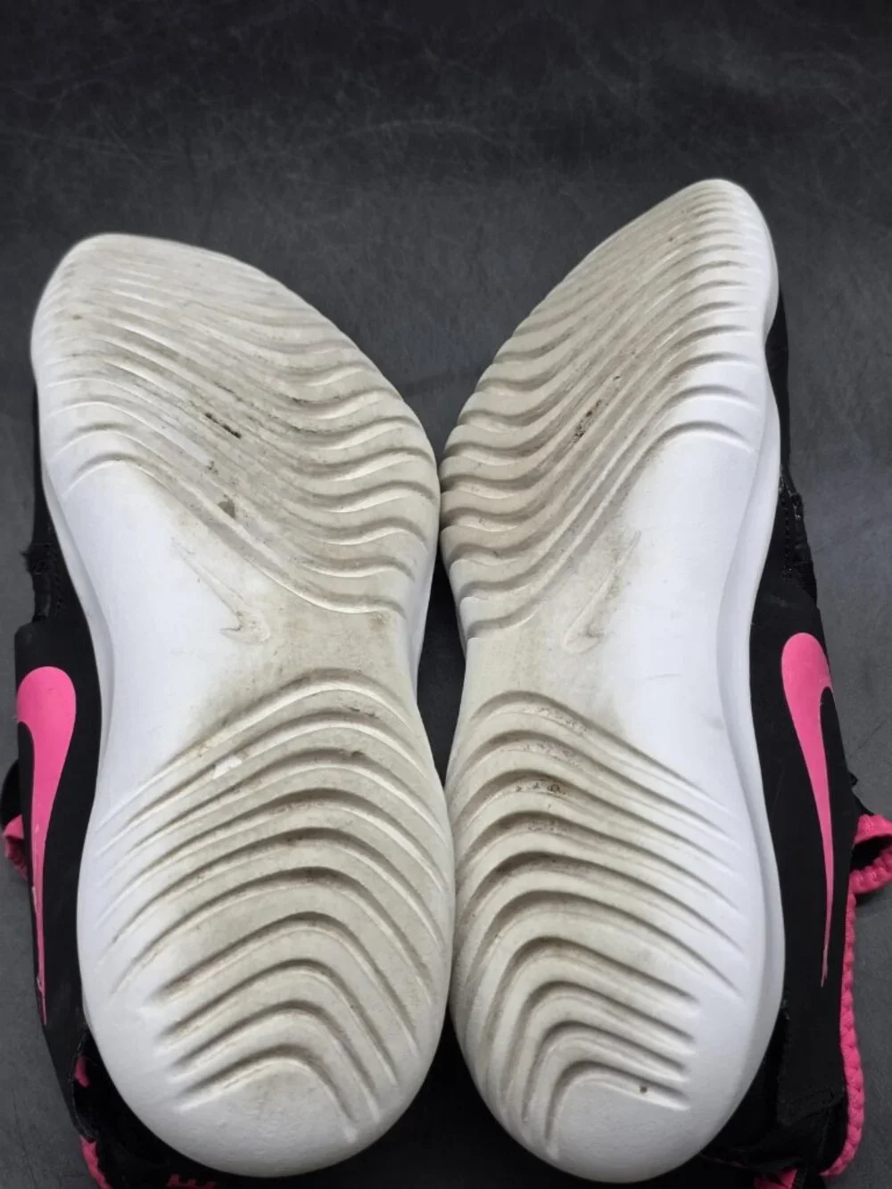 Nike Flex Runner Shoes Youth 6Y Black Pink Slip On Running AT4662-006 Stains